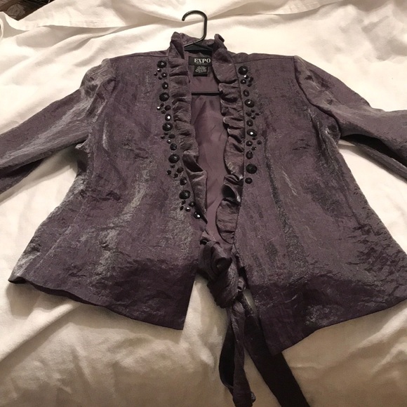 Purple Rayon Formal Jacket - Picture 1 of 5
